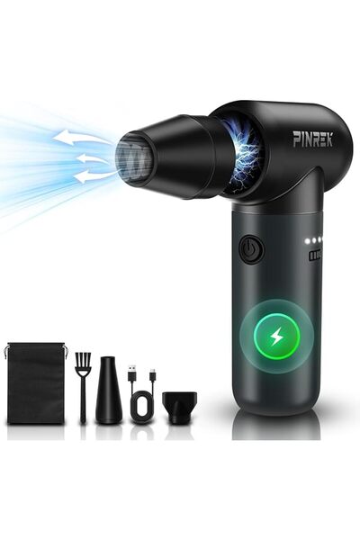 PINREK Compressed Air Duster with Brushless Motor-3 Gear Adjustable 130000RPM...