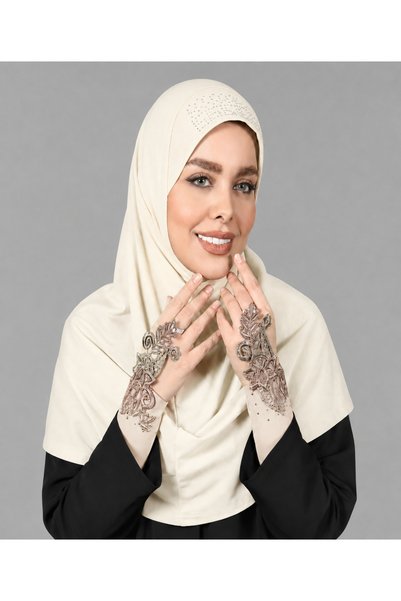 Linda Hijab for Women – Elegant Embellished Islamic Hijab, Modest Headscarf w...