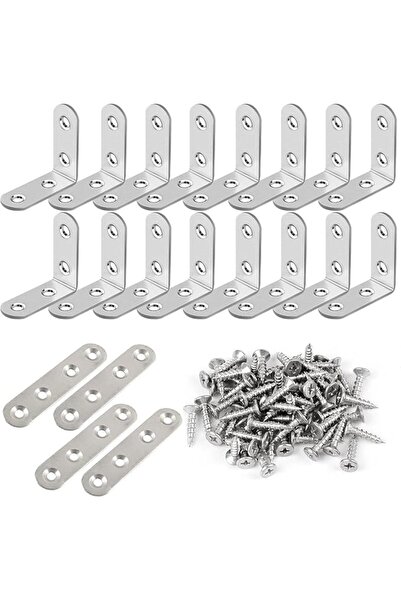 X SPRING Stainless Steel Corner Braces, 20 Piece Set of Rust-Resistant Metal ...