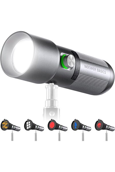 NEEWER BASICS FL10 RGB Photography Flashlight, 4 Colors/20 Gobo Filters