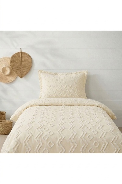 miar home perde tekstil غطاء سرير فردي 180 × 240 سم - موديل فالون مع غطاء وسا...