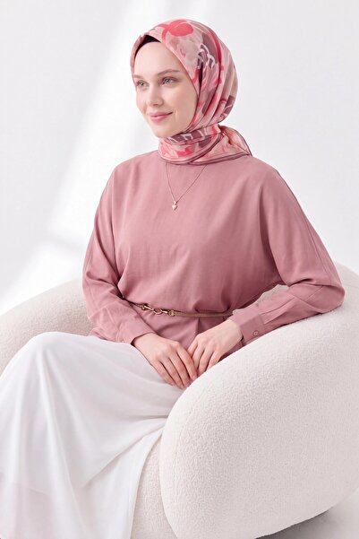 Silk Home Soft Scarf Painterly Floral Pink