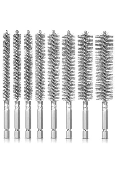 NALACAL 8 Pieces Bore Brush In Different Sizes Twisted Wire Cleaning Brush, 8...