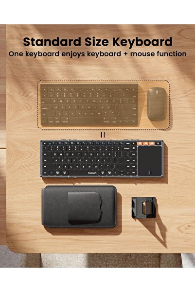 ON Electronics ProtoArc Foldable Keyboard with Touchpad, XK01 TP Folding Portable Keyboard