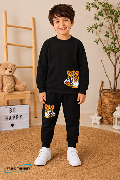 TREND THE BEST Trendin En İyisi Trening negru unisex pentru iarnă, pentru fet...