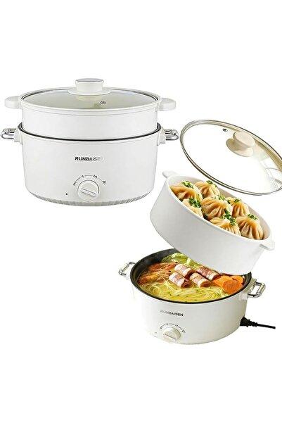 GENERAL 3-In-1 Electric Hot Pot Dumpling Steamer & Rice Cooker - Multifunctio...