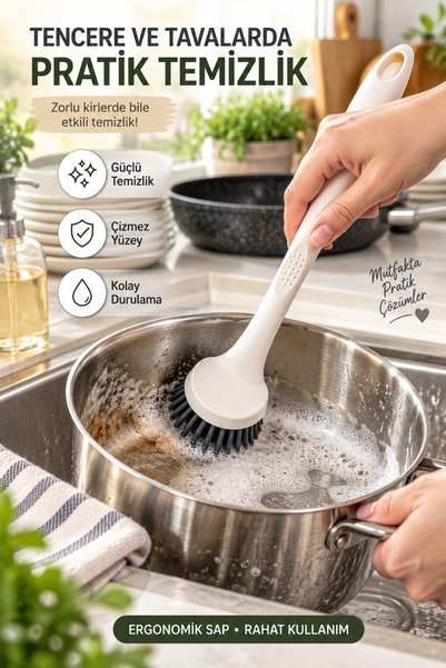 Awesomecrochet Silicone Multi-Purpose Cleaning Brush Ergonomic Handle Dishwas...