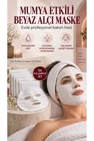 V Yüz Lifting Kaldırma mumya alçı derinlemesine temizlik maske (2 Seans)