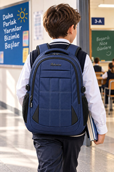 DODOMAR Σχολική τσάντα Δημοτικού Σχολείου Navy Blue Luxury Παιδική Μαθητική Τ...