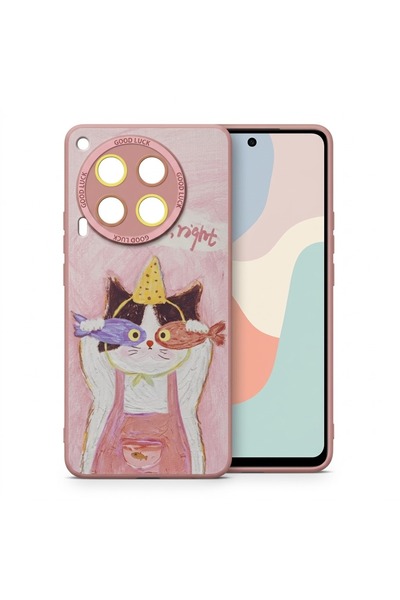 Nezih Case Tecno Camon 30 ile Uyumlu Kamera Korumalı Desenli Silikon Kılıf