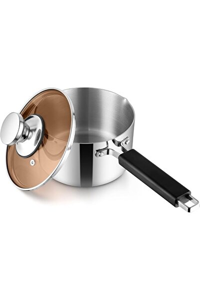 GENERAL E-far 2 Quart Sauce Pan with Lid, Stainless Steel Tri-Ply All Clad Sm...