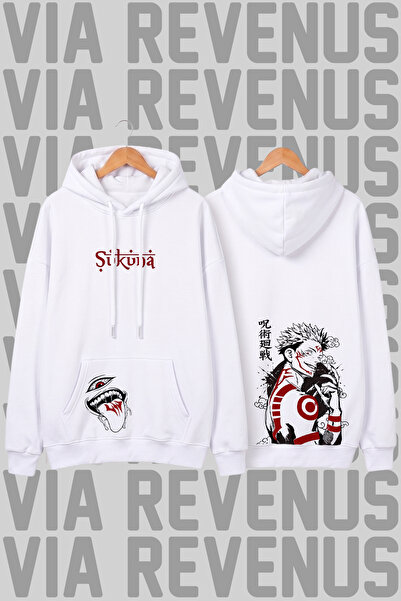 Vordevia Jujutsu Kaisen - Φούτερ με κουκούλα Unisex με στάμπα Sukuna - Φούτερ...