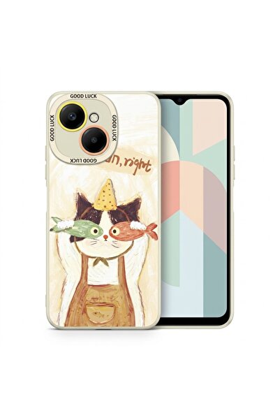 Nezih Case Tecno Spark 40C ile Uyumlu Kamera Korumalı Desenli Silikon Kılıf