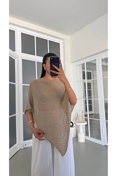 Asimetrik Bürümcük Panço Bluz - 0017