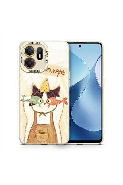 Nezih Case Oppo Reno 14F ile Uyumlu Kamera Korumalı Desenli Silikon Kılıf