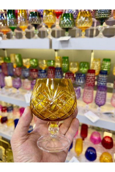 Vakıf home Bohemia Kristal Kahve Yanı Su Bardağı Renkli 250ml 1 ADET