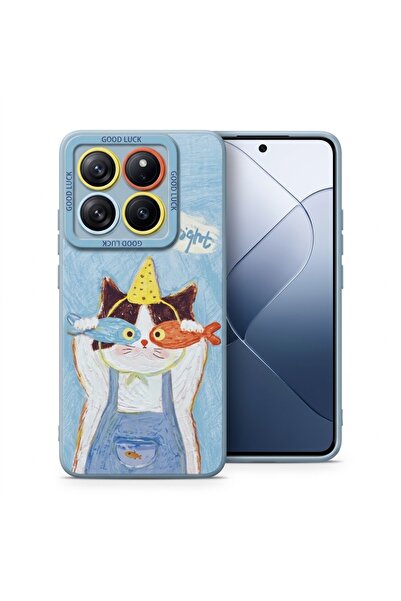Nezih Case Mi 14T Pro ile Uyumlu Kamera Korumalı Desenli Silikon Kılıf