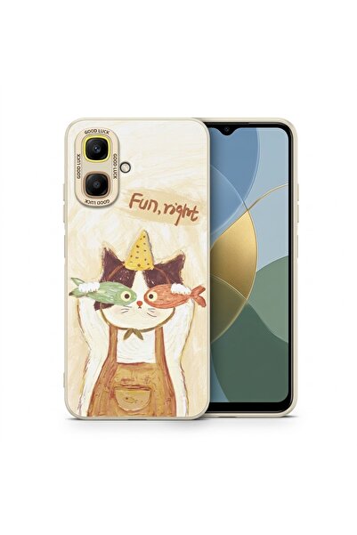 Nezih Case İnfinix Smart 10 ile Uyumlu Kamera Korumalı Desenli Silikon Kılıf