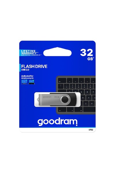Goodram Στικάκι USB UTS2 32GB USB 2.0 Μαύρο