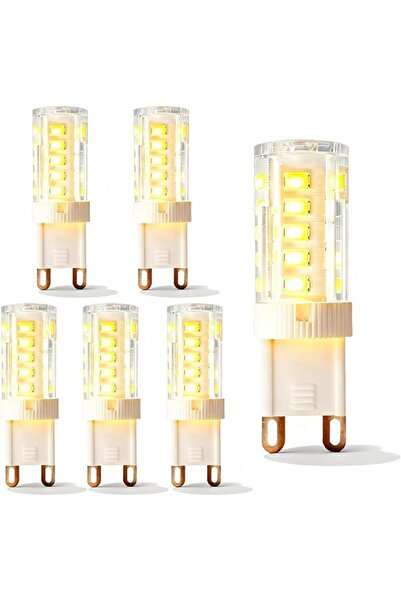 KASTWAVE 6 قطع من مصابيح LED G9، بديل LED بقوة 3 واط مع ضوء أبيض دافئ 320 لوم...