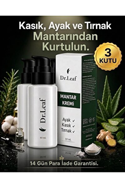 Dr.Leaf Mantar Kremi - Kasık, Ayak ve Tırnak Bakım Kremi - 3 Adet - , Koku Gi...