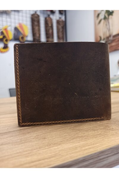 MATRUŞKA DERİ SANAT TASARIM Genuine Leather Classic Men's Wallet (Brown)