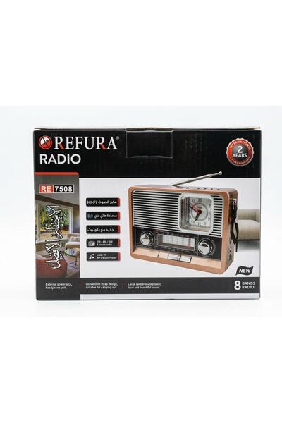 Refura - SA راديو FM بلوتوث من ريفورا مع ضوء LED مدمج ووظيفة USB / AUX / MP3 ...