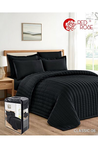 Red Rose Summer Compressed Bed Sheet 6 Pieces - Light Microfiber Soft 240*220