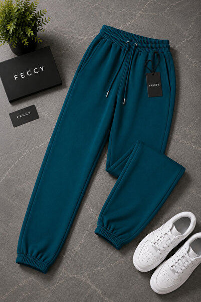 FECCY Premium Unisex Three-Thread Sweatpants with Elastic Cuffs and Pockets J...