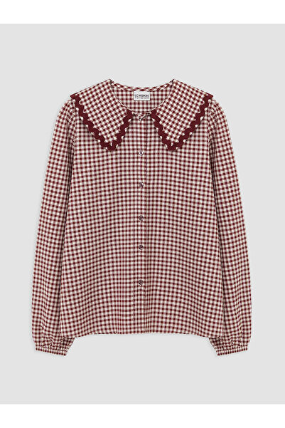 LC Waikiki Two Mt Shop Quality Lcw Kids Burgundy Gabardine Plaid Standard & R...