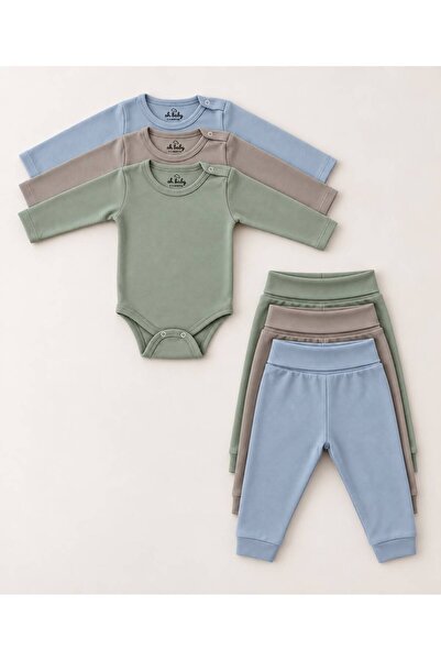 EFU BABY طقم سراويل طويلة الأكمام من القطن العضوي بنسبة 100% للأطفال من الجنس...
