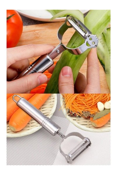 Generic Brand Stainless Steel Vegetable Fruit Julienne Peeler & Chopper 17 cm