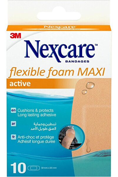 Nexcare ™ Active Bandages, Flexible Foam Maxi, 10/Box