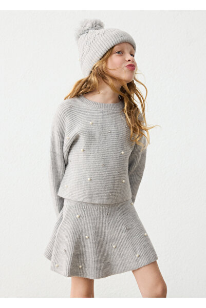 MAYORAL Girl's Knitted Skirt Gray 4907