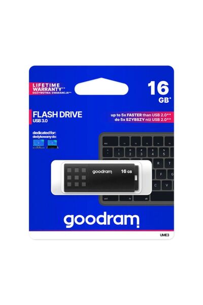 Goodram Στικάκι USB UME3 16 GB USB 3.0 (3.1 Gen 1) Μαύρο