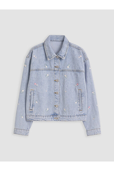 LC Waikiki Two Mt Shop Quality Lcw Kids Blue Denim Embroidered Standard & Reg...