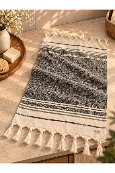 ZIY Collection منشفة منسوجة من القطن العضوي من سلسلة هوم مقاس 40x60 سم - متوف...