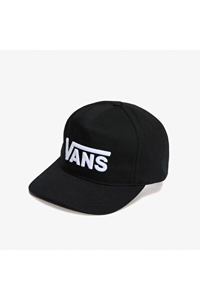 Vans Vn000Qahblk1 Drop V Logo Snapback Unisex Black Hat