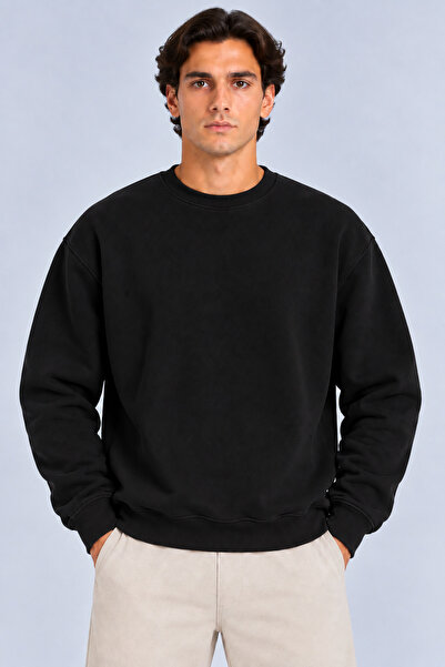 Urban Crew 3 İplik Bisiklet Yaka Sweatshirt