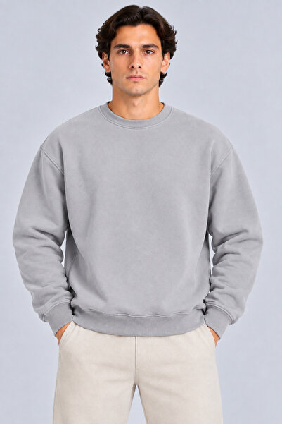 Urban Crew 3 İplik Bisiklet Yaka Sweatshirt