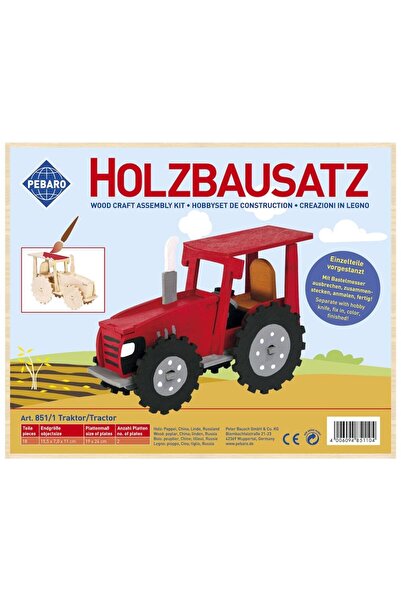 Pebaro 851/1, Kit constructie din lemn, tractor, 26 piese