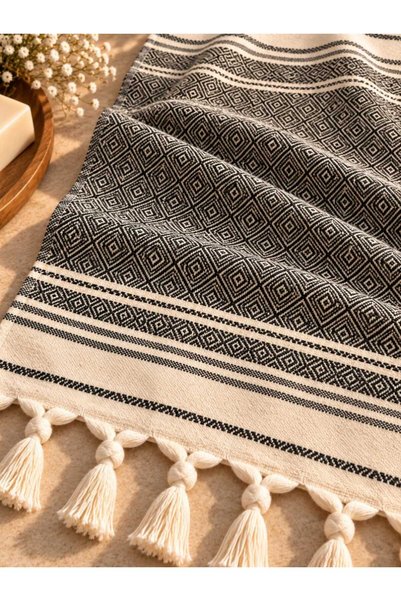 ZIY Collection منشفة منسوجة من القطن العضوي من سلسلة هوم مقاس 40x60 سم - متوفرة بألوان متعددة