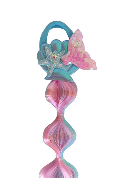 Liliza Accessories Mavi Deniz Kızı Kuyruğu- Midye Uzun Peruk Saçlı(40cm) Çocu...