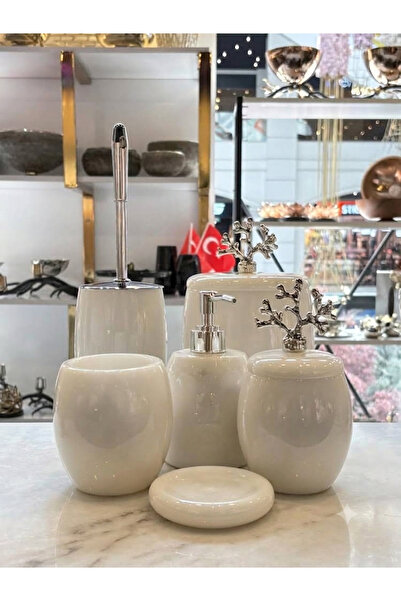 umut mermer Oval Cut Marble Bathroom Set