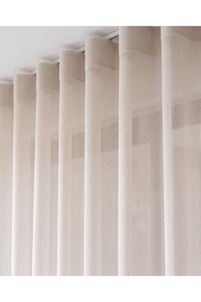Leo Boutique Curtain Balıksırtı S Pile Tül Perde 1x3 Sık Pile - 3 Renk - Korn...
