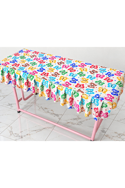 wren textile Okul sıra örtüsü renkli kelebekli 12 adet ( öğretmen masa hediyeli)