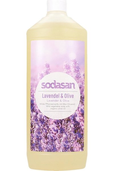 Sodasan Sapun lichid gel de dus bio lavanda masline 1L