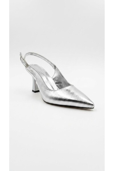 Ustalar Ayakkabı Çanta Silver women's high heeled shoe 036.1410