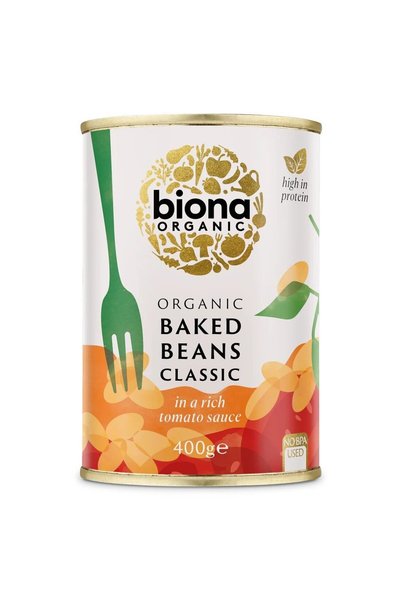 biona Fasole Haricot in sos de rosii, bio, 400g,