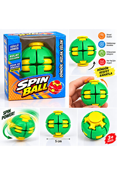Spin Ball Dönen Fidget Topu – Eğlenceli El Oyuncağı, Dikkat ve El Becerisi